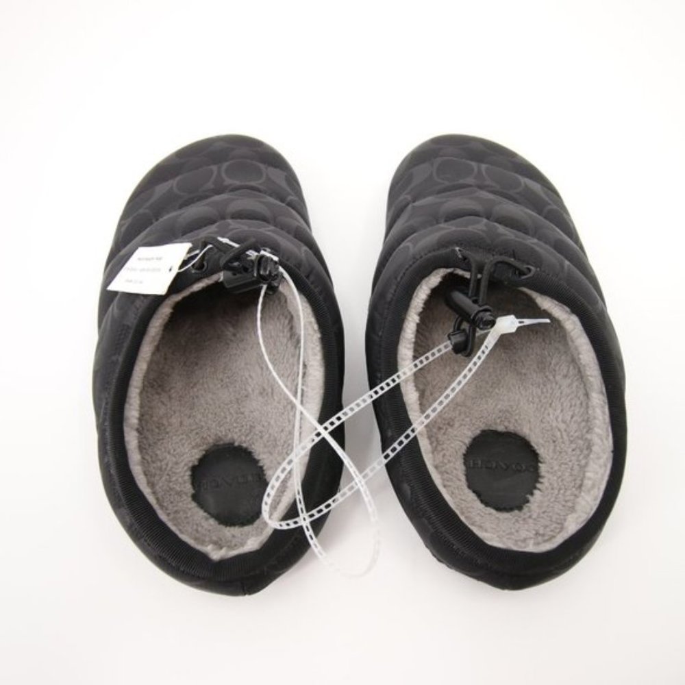 NWT Coach Rachelle Slippers Black Puffer Slip On Size 6 B - Picture 5 of 12